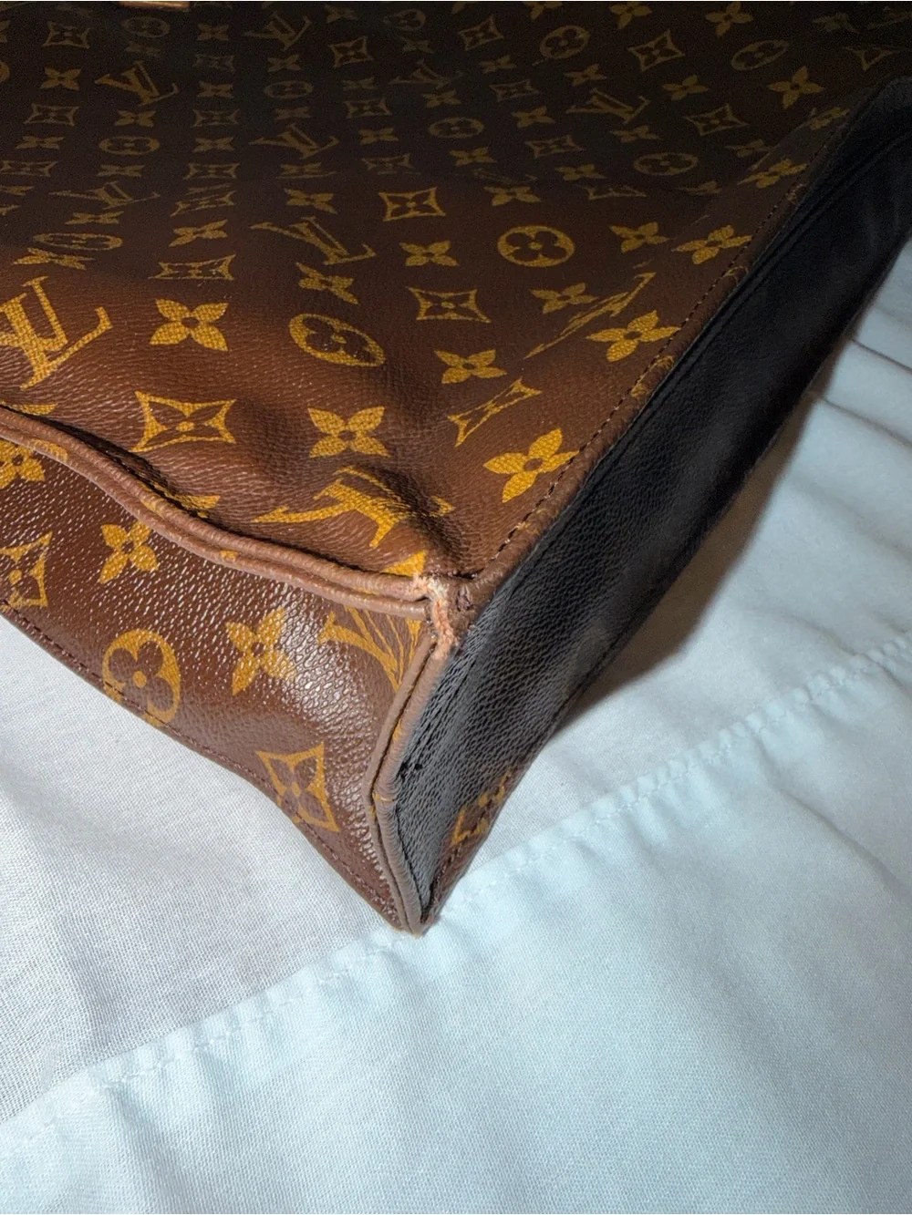 Louis Vuitton Vintage Sac Plat Monogram Tote Bag Handbag M51140
